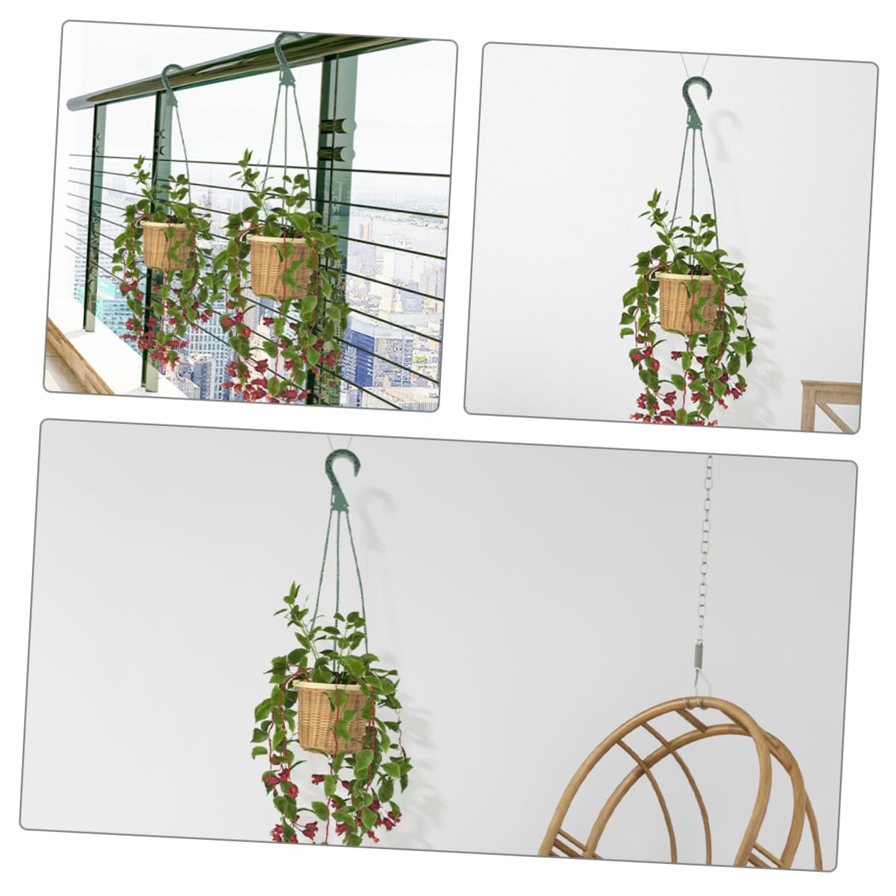 YARNOW 5Pcs Space Saving Plant Hanger Chain Versatile Flower Pot Hooks for Plants Succulents and Indoor Decor Simple Installation for Efficient Vertical Gardening