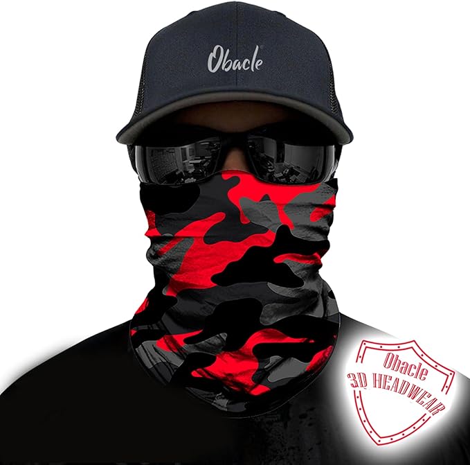 Obacle Neck Gaiter Face Mask Bandana for Dust Wind Sun Protection for Men Women