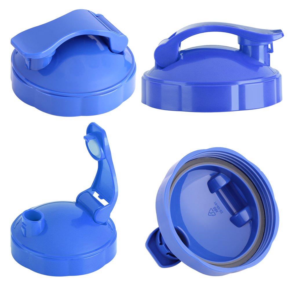 Generic Flip Top To Lid, Replacement Part Seal Flip Top Lid for 600W 900W Juicer Bottle or Blender, Replacement Cup To Lid with Seal (Blue), Genericdv7ezno1uf-03