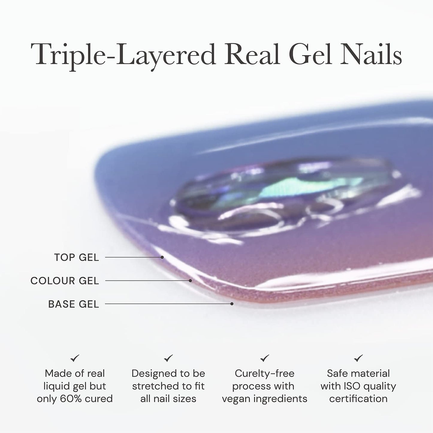 ohora Semi Cured Gel Nail Strips (N Roasting) - Brown, Solid, Works with Any UV/LED Lamps, Salon-Quality, Long Lasting, Easy to Apply & Remove - Includes 2 Prep Pads, Nail File & Wooden Stick