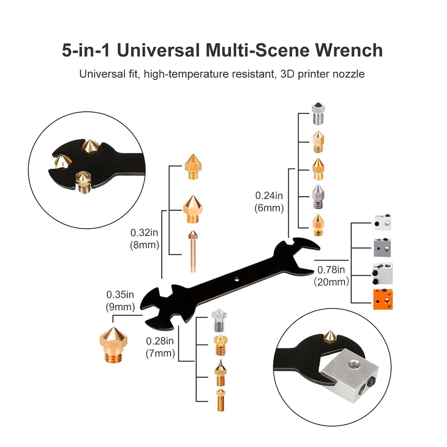 43Pcs 3D Printer Tools Kit, Complete 3D Printing Accessories & Maintenance Set for All FDM and SLA Printers | Includes Nozzle Cleaning Kit, Scrapers, Brushes, Wire Cutters, Engraving Knife, Files
