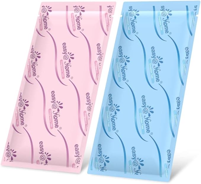 Easy@Home 100 Ovulation Test and 20 Pregnancy Test Strips, FSA Eligible Ovulation Test Kit Powered by Premom Ovulation Predictor Free iOS&Android APP,100LH + 20HCG + 120 Urine Cups-Package May Vary