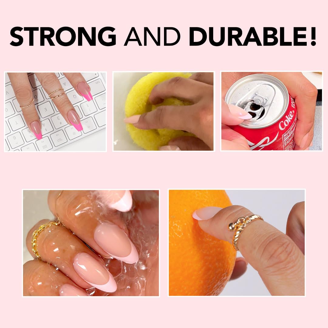 KIARA SKY 100% Acrylic Press On Nails - Chrome Press On Nails | Long-Lasting, Easy Application, Salon-Quality Instant Manicure for Nail Art DIY | 15 sizes - 30 piece Kit