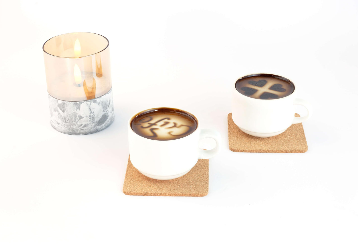 YHCORK Square Cork Coasters Set of 40, 3.5 Inch - Durable, Absorbent for Home & Office. Perfect for Coffee, Tea, & Cold Drinks. Eco-Friendly, Protects Surfaces…