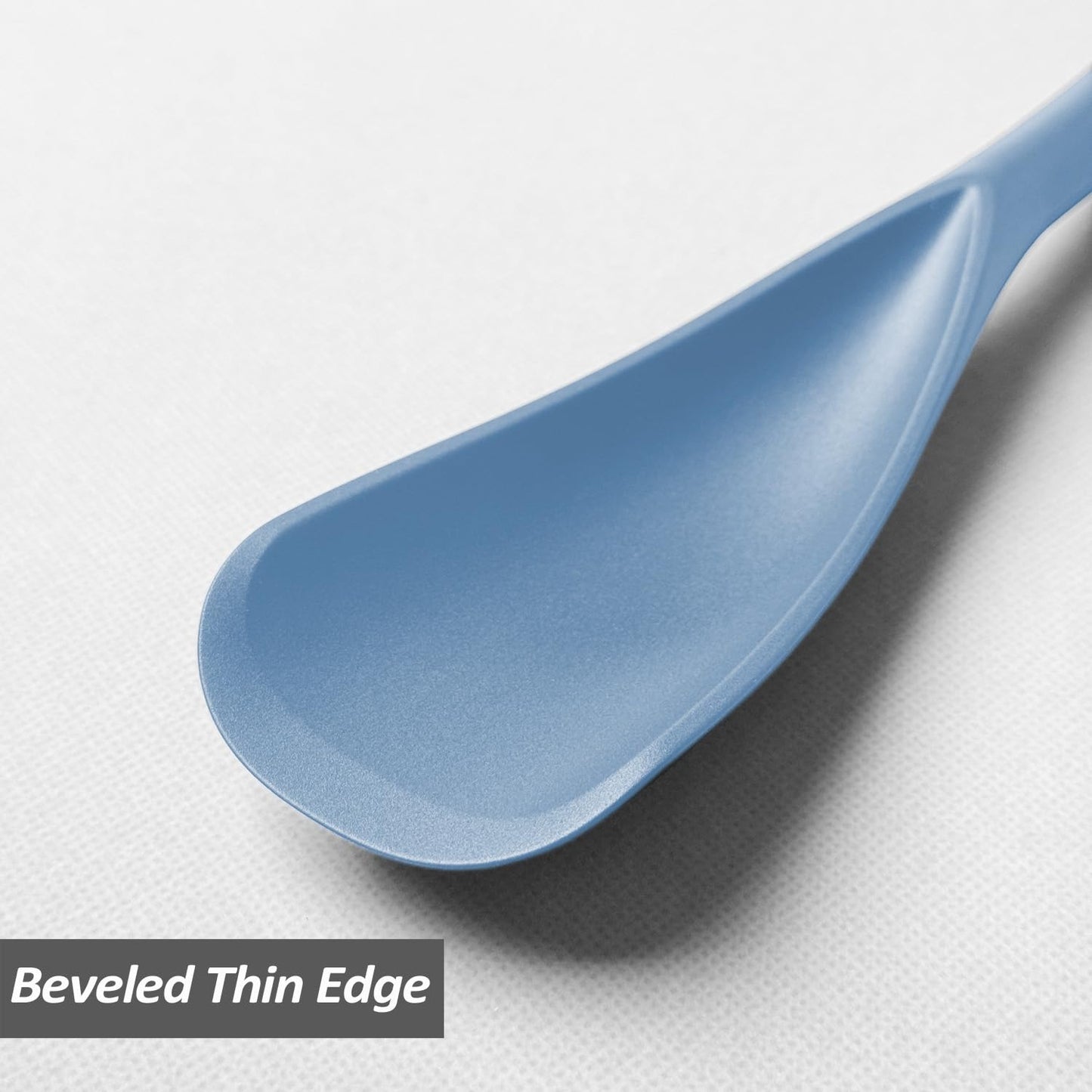 Cooking Spoon for Nonstick Cookwares, VOVOLY Silicone Spoon for Mixing, Scoop, and Scrape,Seamless Design, 12.6'', 2 Pack, Starry Blue