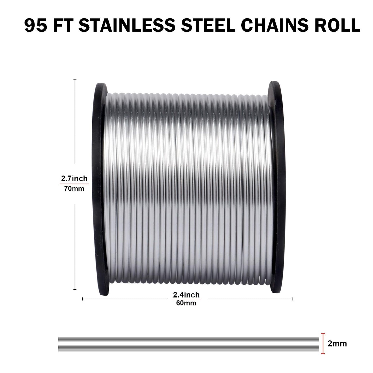 14 Gauge Aluminum Wire for Craft, 95 Feet 2mm Silver Bendable Flexible Aluminum Armature Crafting Wire Roll Bulk for Sculpting DIY Crafts Jewelry Making