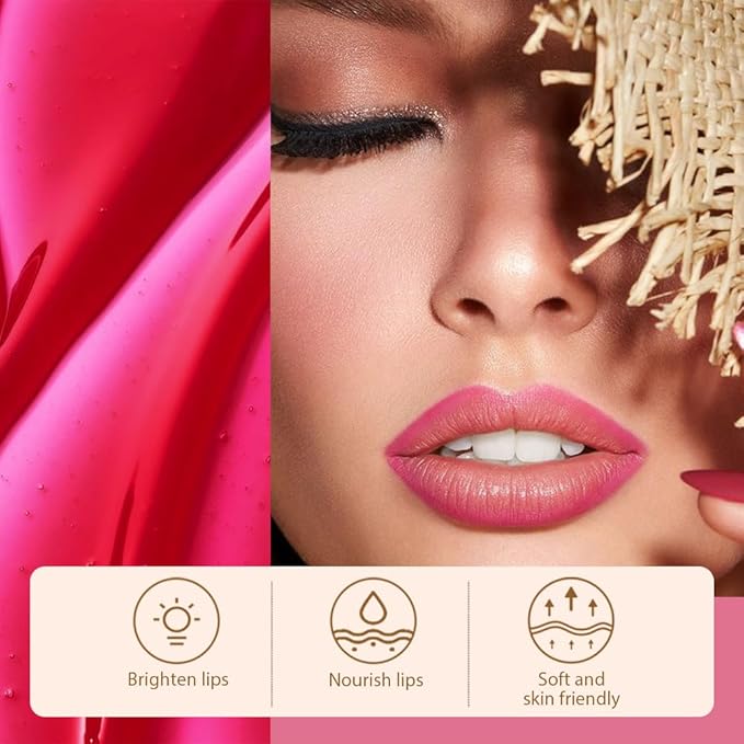 Matte Lip Stain Peel Off Lip Liner, Delicate Pink Peel Off Lip Stain Tattoo,Long Lasting & Waterproof Peel Off Lip Gloss Lip Liner,Transfer-Proof All Skin Types.0.12 fl oz #00