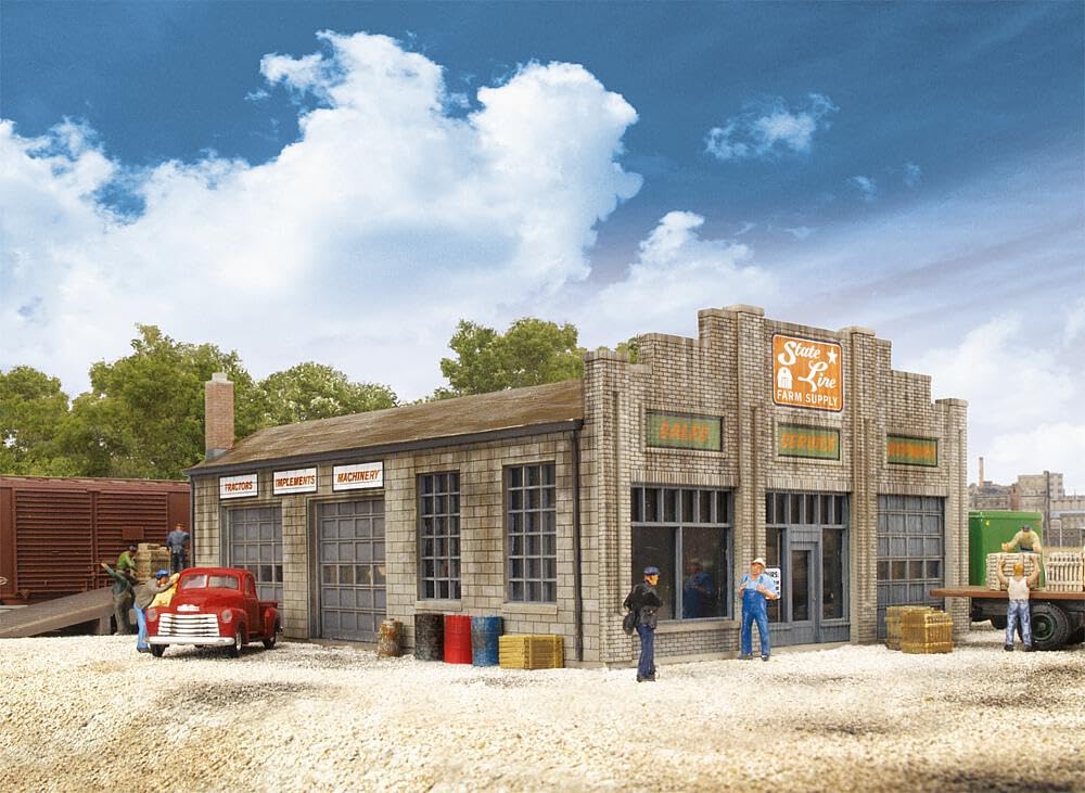 Walthers Cornerstone State Line Farm Supply 933-3808 N Scale Model Railroad - Structure Kit
