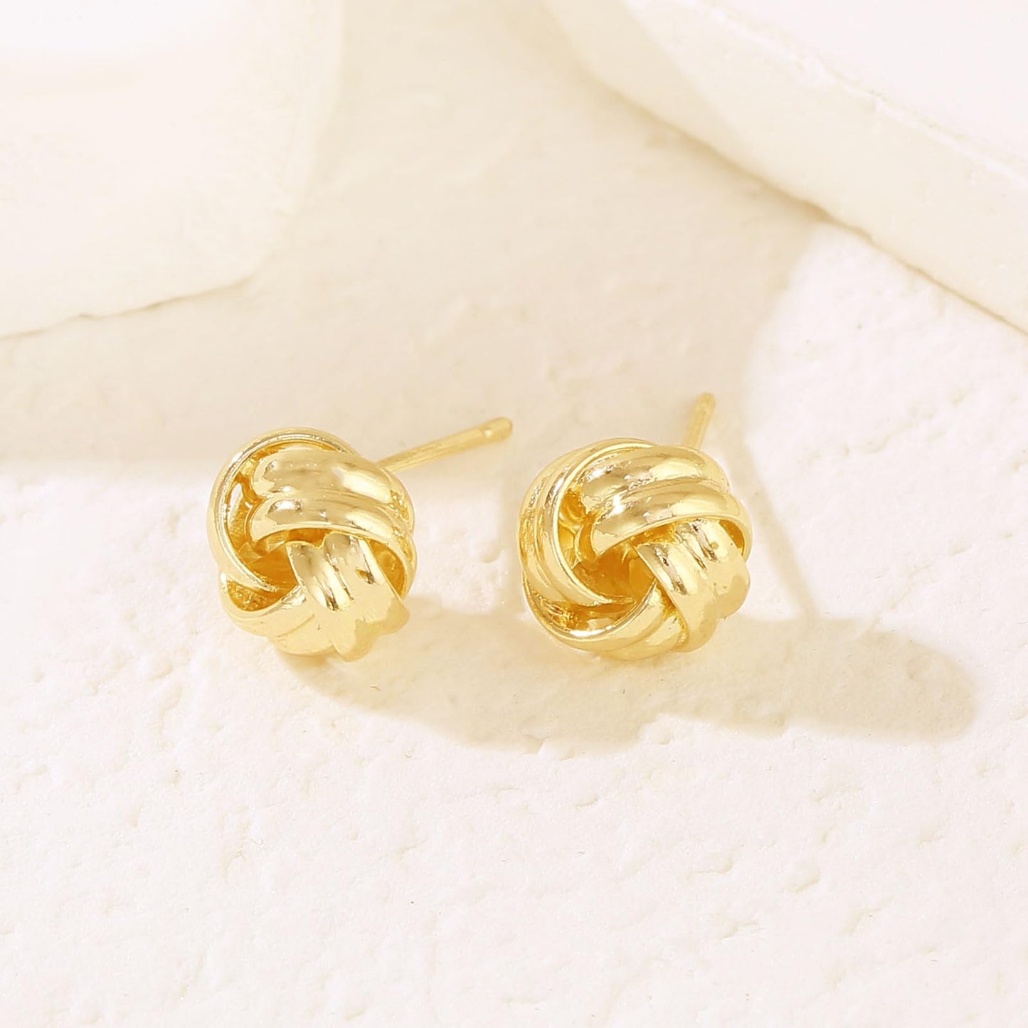14K Gold Earrings Studs for Womens Small Gold Knot Earring Twisted Love Knot Earrings Golden Jewelry