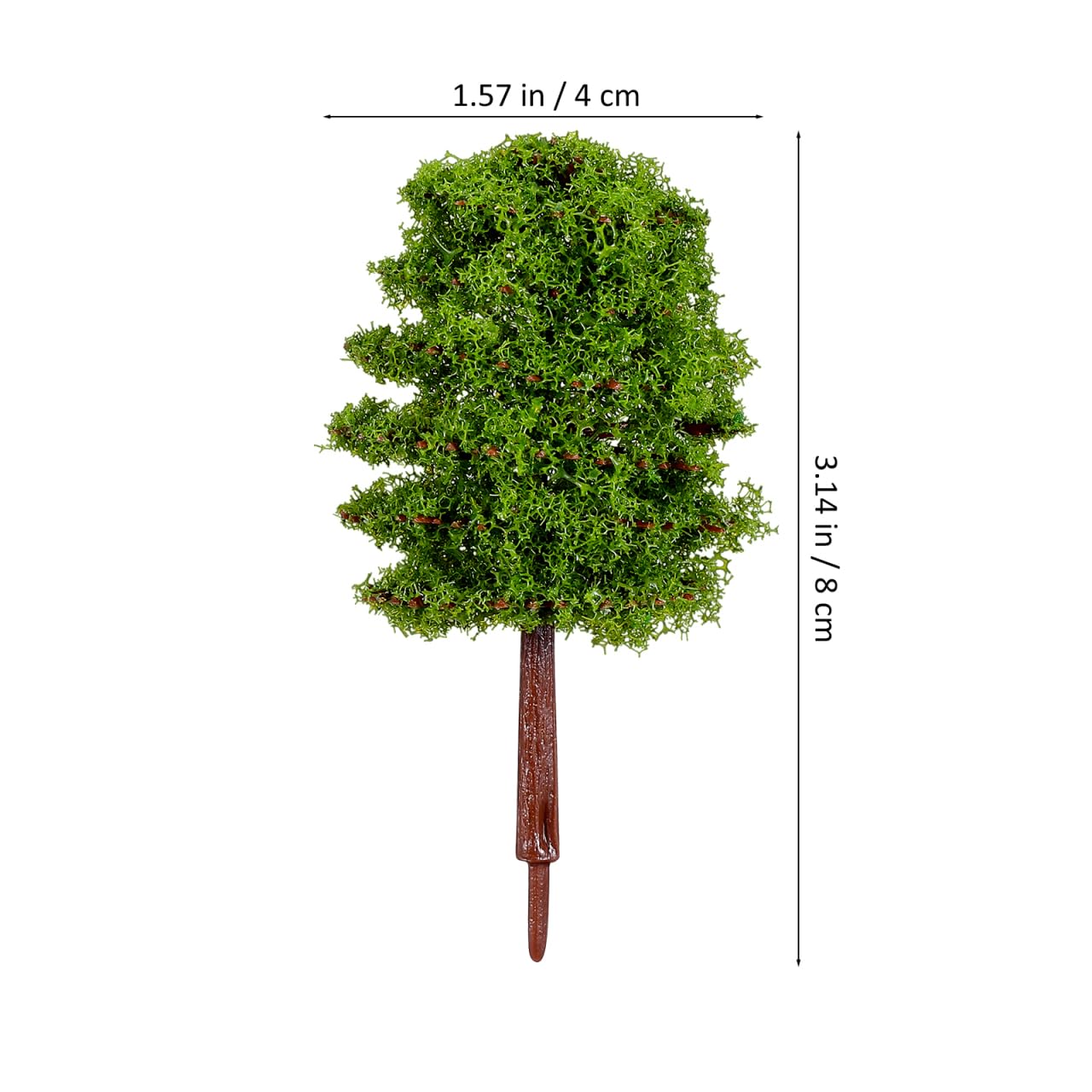 SHINEOFI 20Pcs Model Trees for Diorama, Miniature Plastic Trees for Crafts, Architecture Scenery, Train Railway Landscape, Mixed Green Fake Mini Figurines for Projects