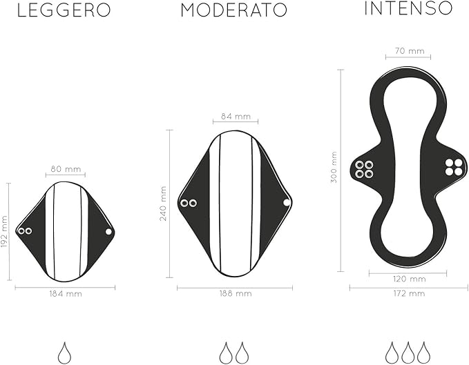 Bambaw Reusable Menstrual Pads With Discreet Pouch | Medium Flow Sanitary Pads | Zero Waste and Environmentally Friendly | Cloth Period Pad Set