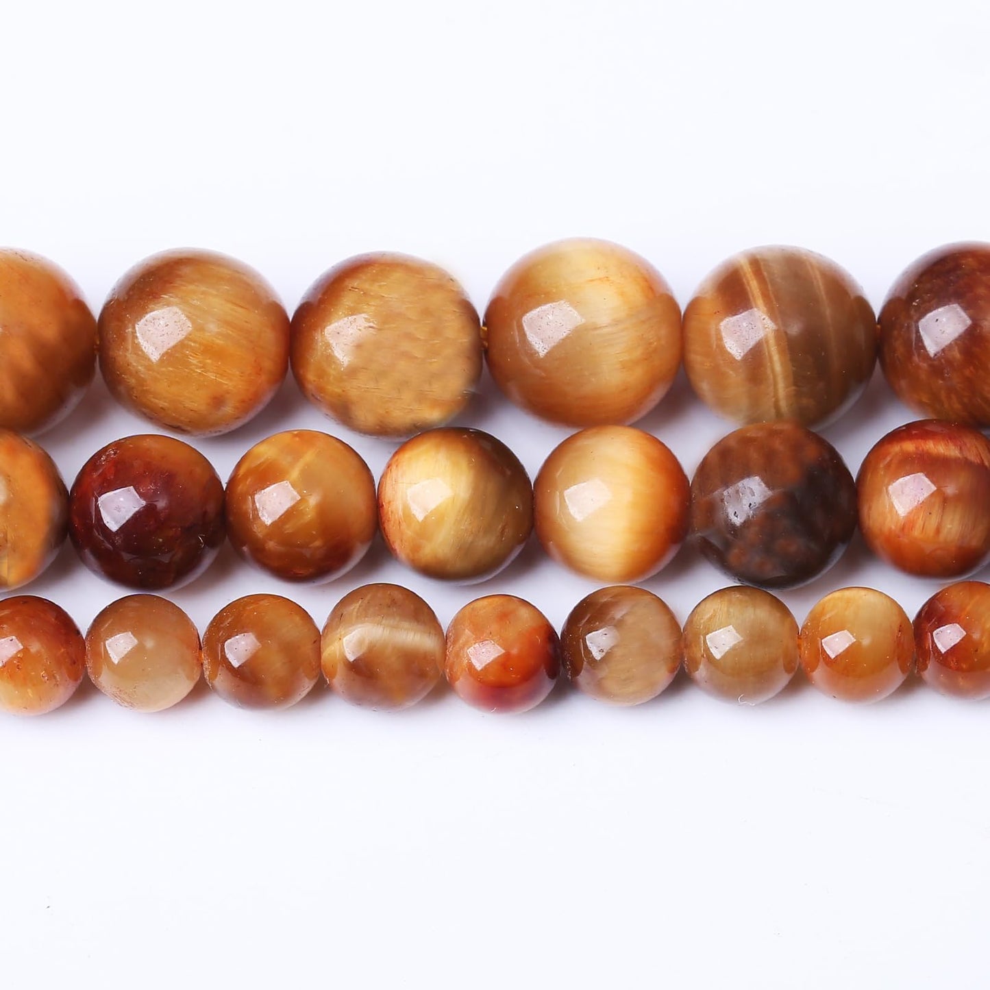 45PCS 8MM AAA Warm Sun Tiger Eye Stone Beads Natural Gemstone Bead Crystal Healing Energy Jewelry Making DIY 15 inches