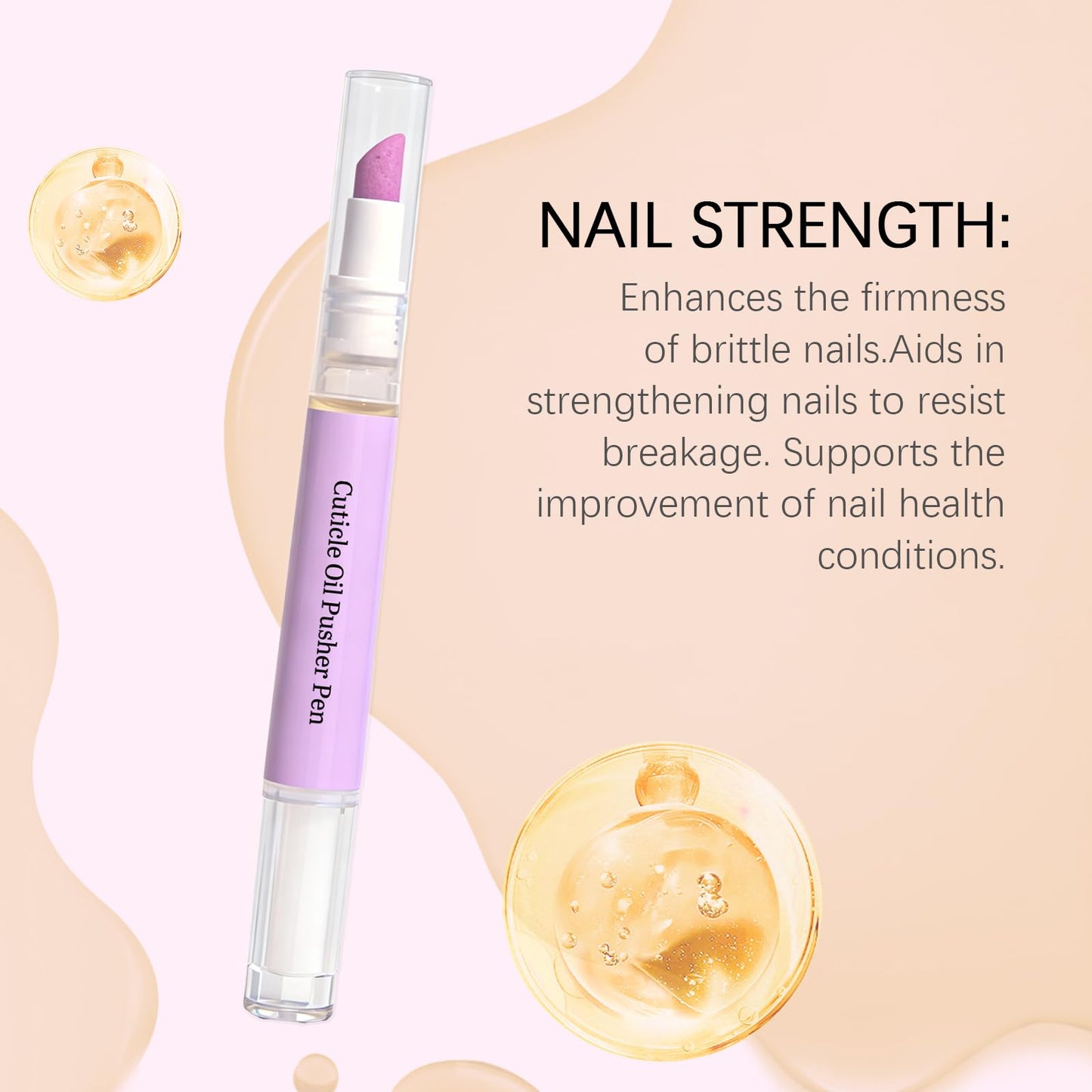 Ceramic Nail Polish Brush Pen, 2-In-1 Nail Cuticle Care Oil Pen, Nail Care Tool For Dry And Damaged Nails, Moisturizing Nail Polish For Hangnails And Added Shine (2 Pcs)