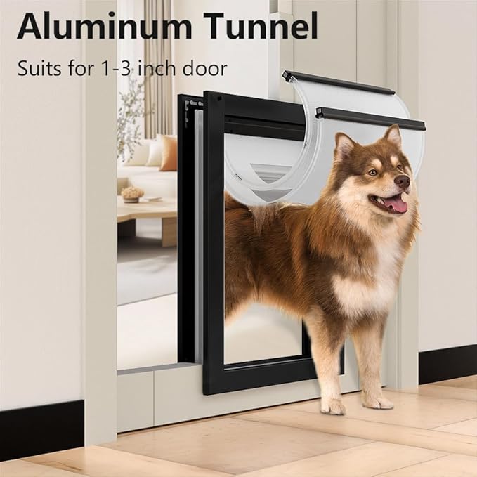 MAVRICPOWER Weatherproof Aluminum Large Dog Door for Door