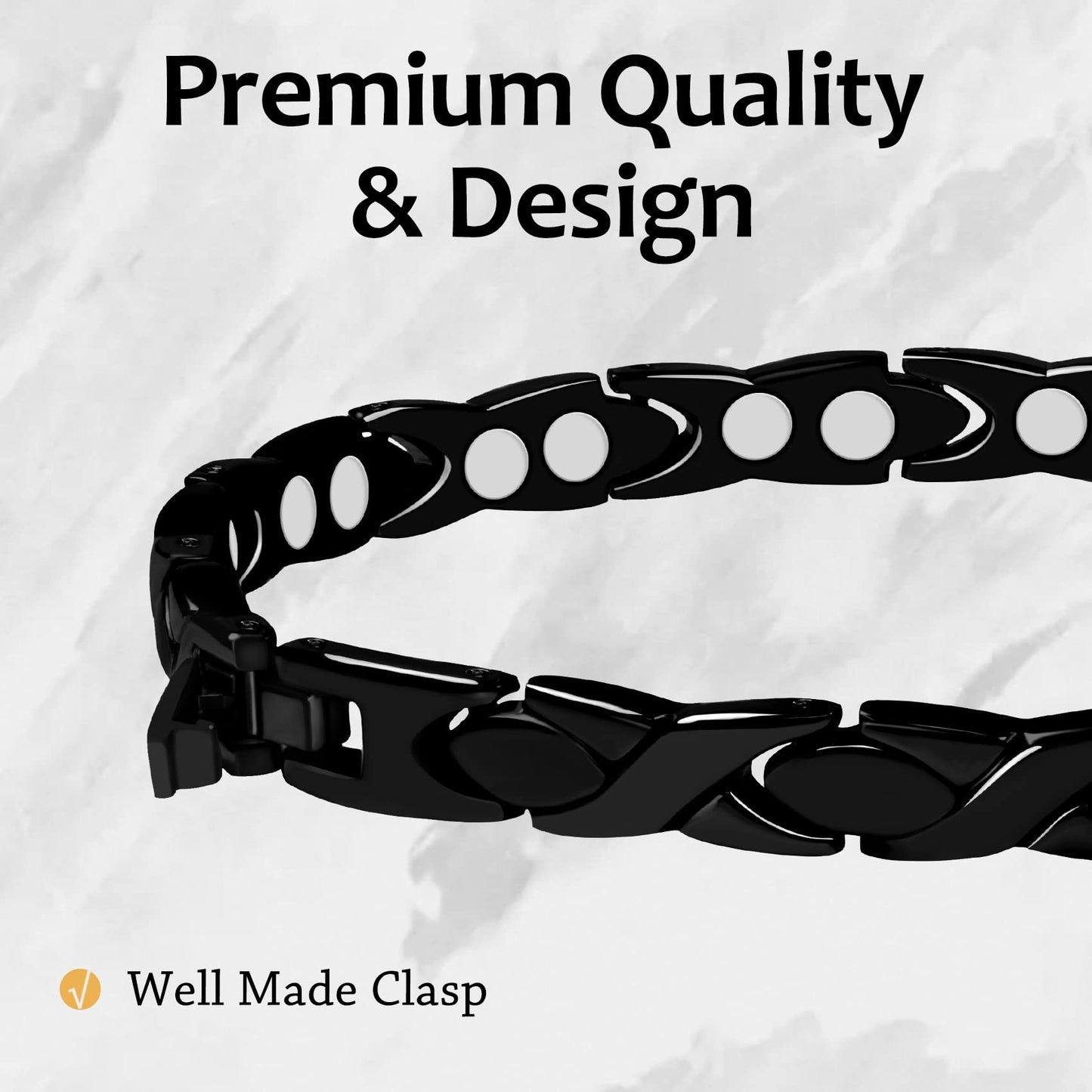 Feraco Magnetic Bracelet for Women Men Titanium Steel Magnetic Bracelet with Magnets,Unique X Shape Links