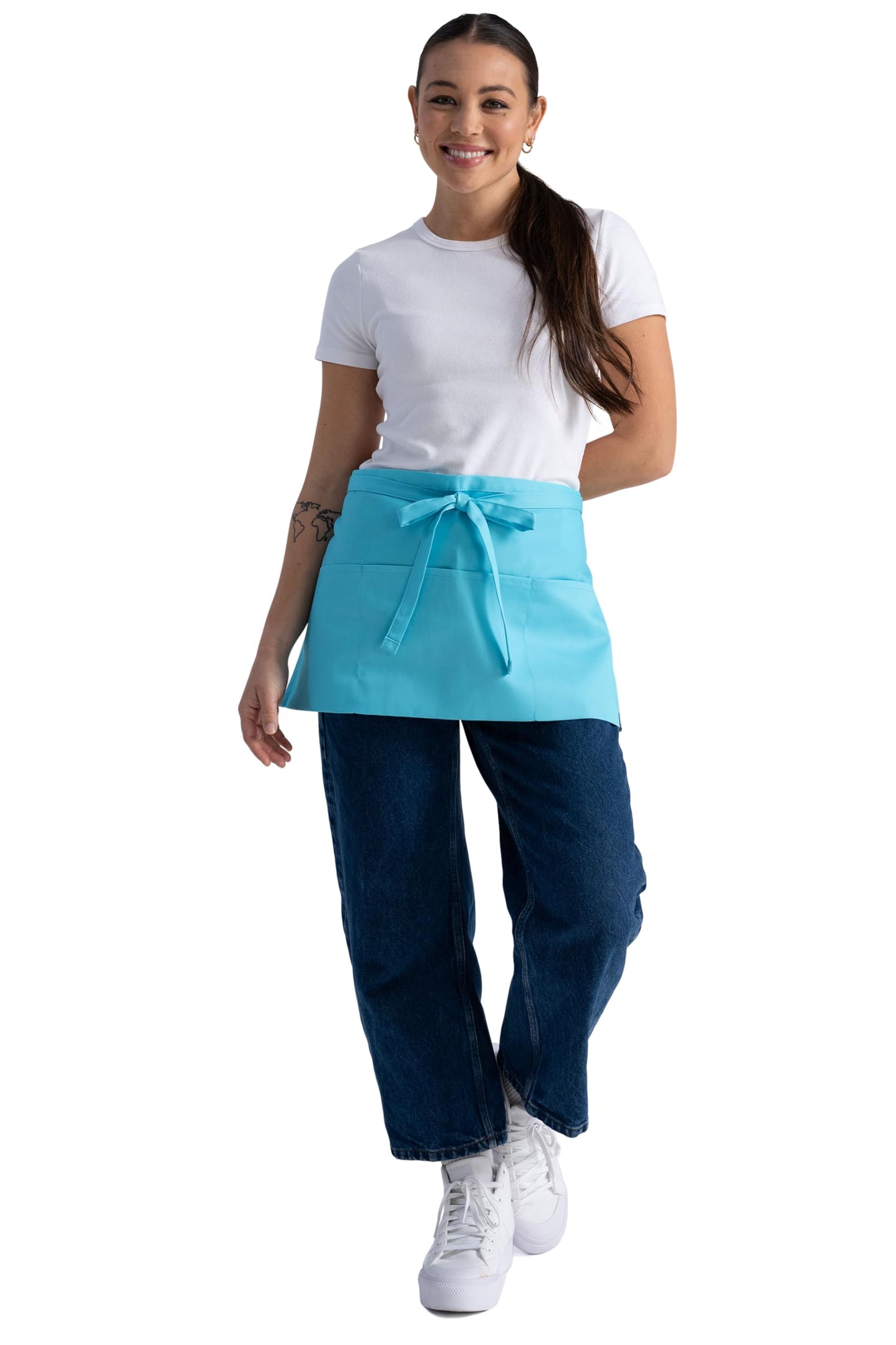 Chef Works Unisex Waitress Apron, Turquoise, One Size