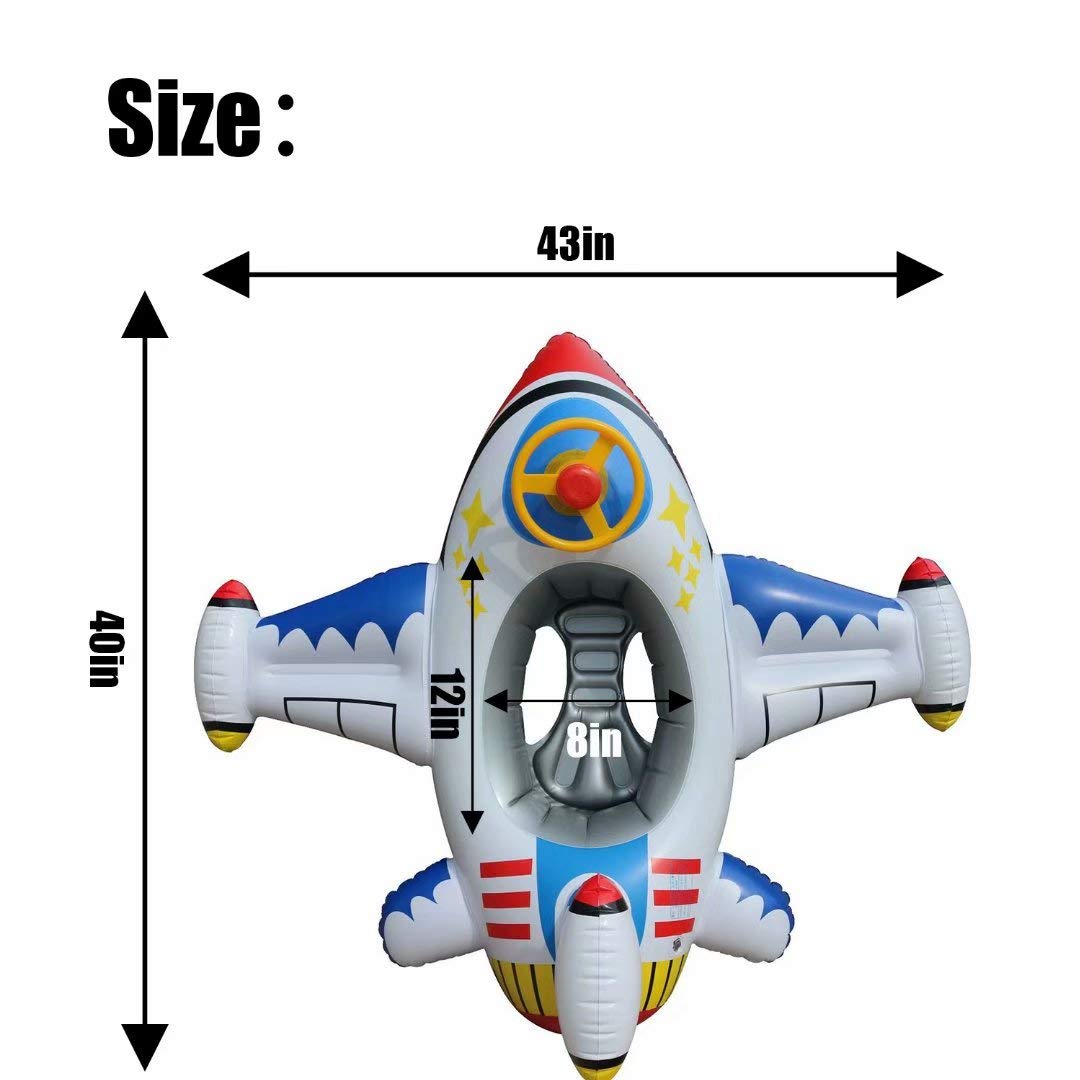 Infant Floats for Pool, Inflatable Airplane Float for Toddler