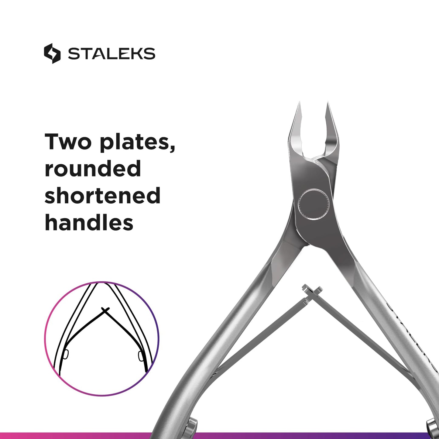 Staleks Pro SMART 31 Cuticle Nippers – 3mm Blade Cuticle Trimmer – Sharp & Durable Stainless Steel – Professional Manicure Tool