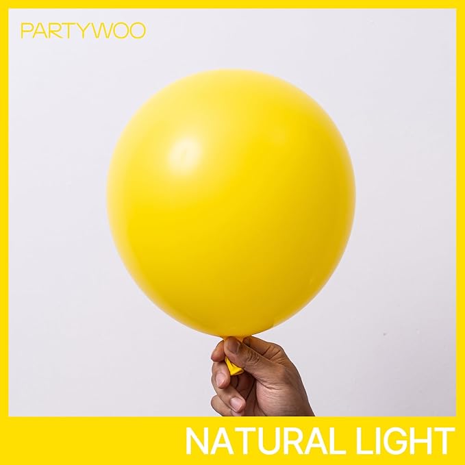 PartyWoo Yellow Balloons 85 pcs Different Sizes of 18 12 10 5 Inch Matte Light Yellow Latex Balloon Arch Kit Garland for Easter Bee Baby Shower Sunflower Birthday Graduation Decorations Yellow-Y55
