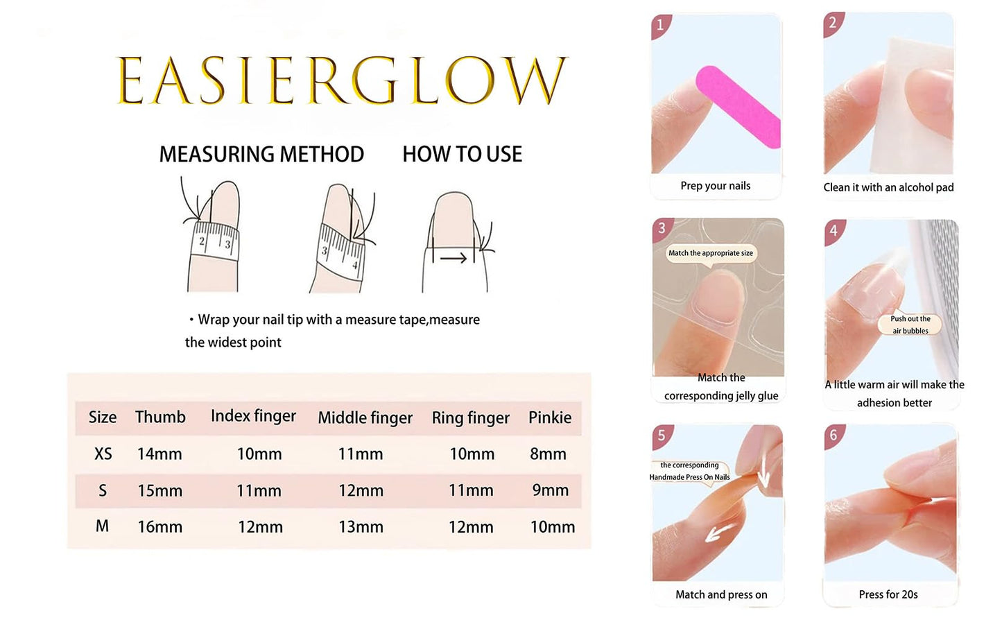 10Pcs Short Almond Handmade Press On Nails | Easy Apply & Remove, Reusable Salon Quality Nails | Colorful Y2K Fake Nails with 3D Star, Gold Accents & Rhinestone (RR06, XS)