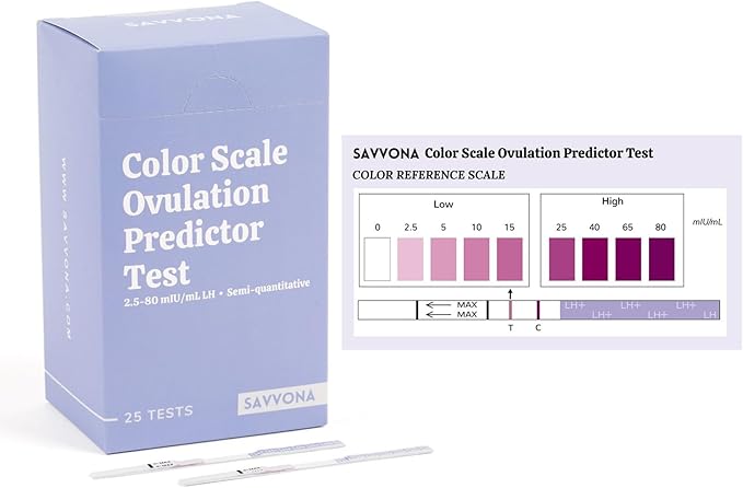 Ovulation Test Strips - Over 99% Accurate at Detecting LH - Color Scale Predictor Kit - Pinpoint Peak Fertility - Accurate Family Planning - Indvidually Wrapped - Results in Minutes - 25ct