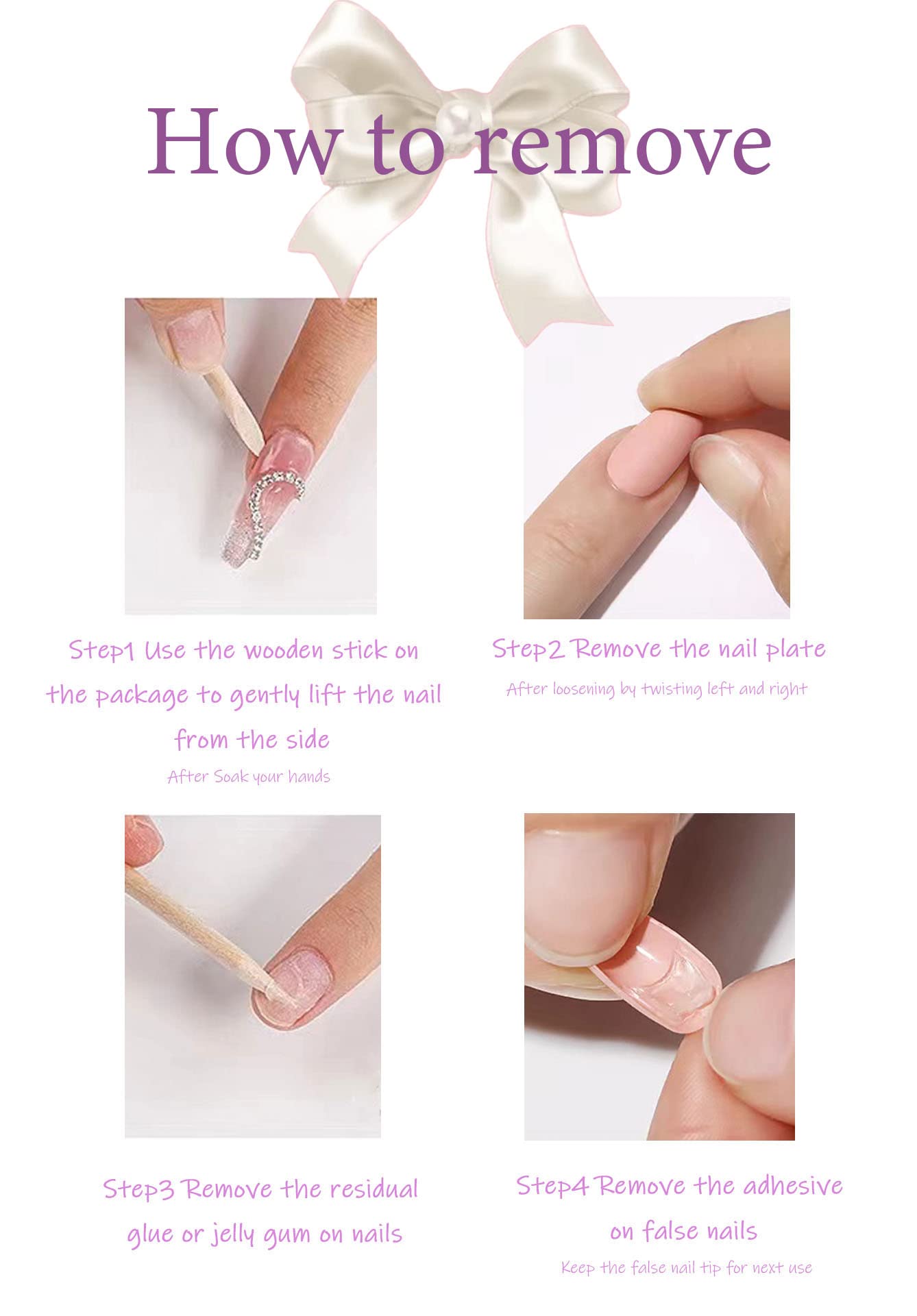 SWEKKE Medium Coffin Nude False Nails - 24pcs Full Cover Glossy Glue On Manicure Set with Nail Glue