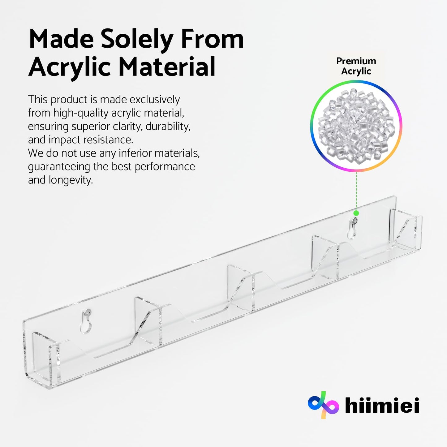 HIIMIEI Business Card Holder for Wall: Acrylic Gift Card Holder Wall Mount, 2 Pack Clear Hanging Rack Card Holder Display, Horizontal Multiple Business Card Holder Organizer for Office (8 Slots)
