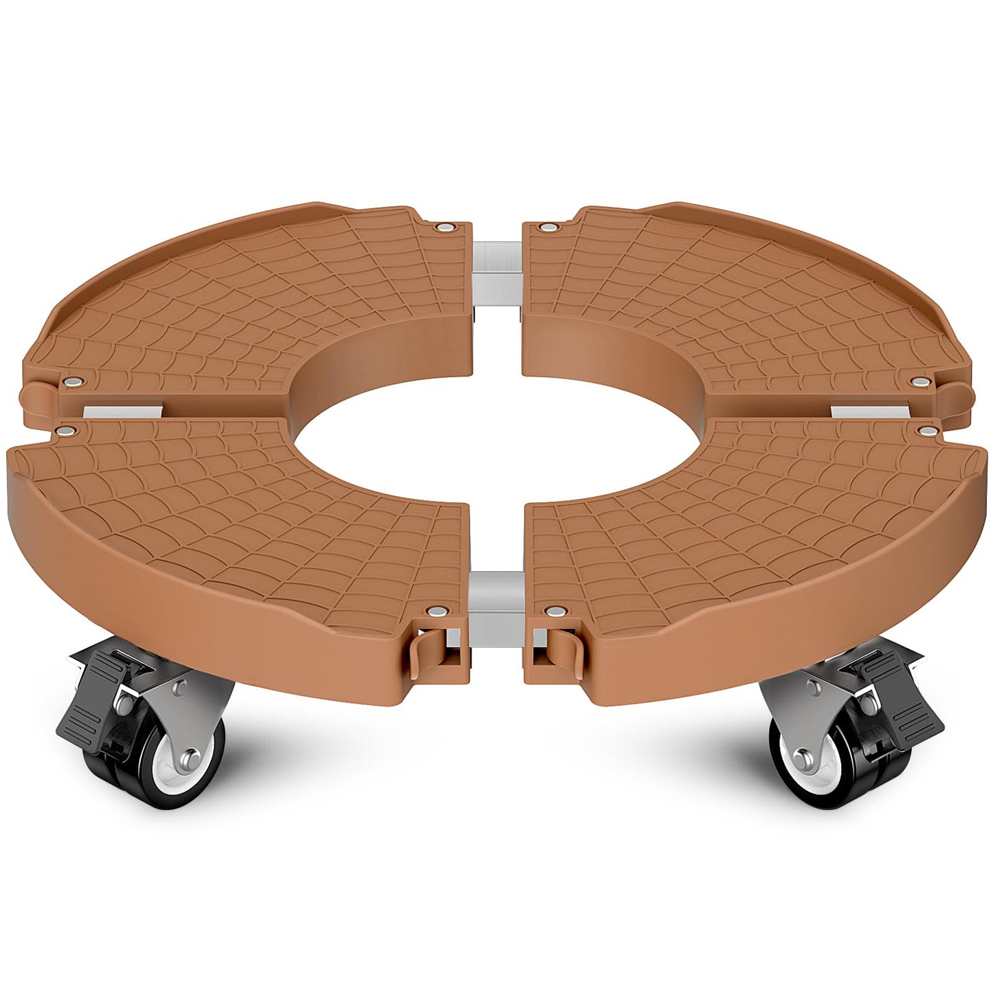 Goovilla Plant Stand with Wheels Heavy Duty, 1Pack Adjustable 15-22 Plant Caddy with Lockable Caster Wheels 440LBS, Rolling Plant Stand/Dolly/Roller for Indoor Outdoor Large Planter, Flower Pot,Khaki