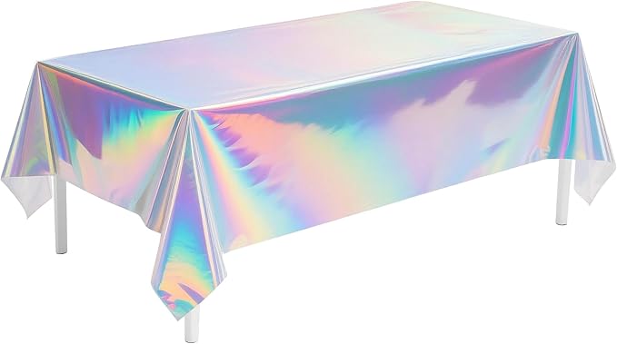 Iridescent Party Tablecloth, 54 x 108 Inches