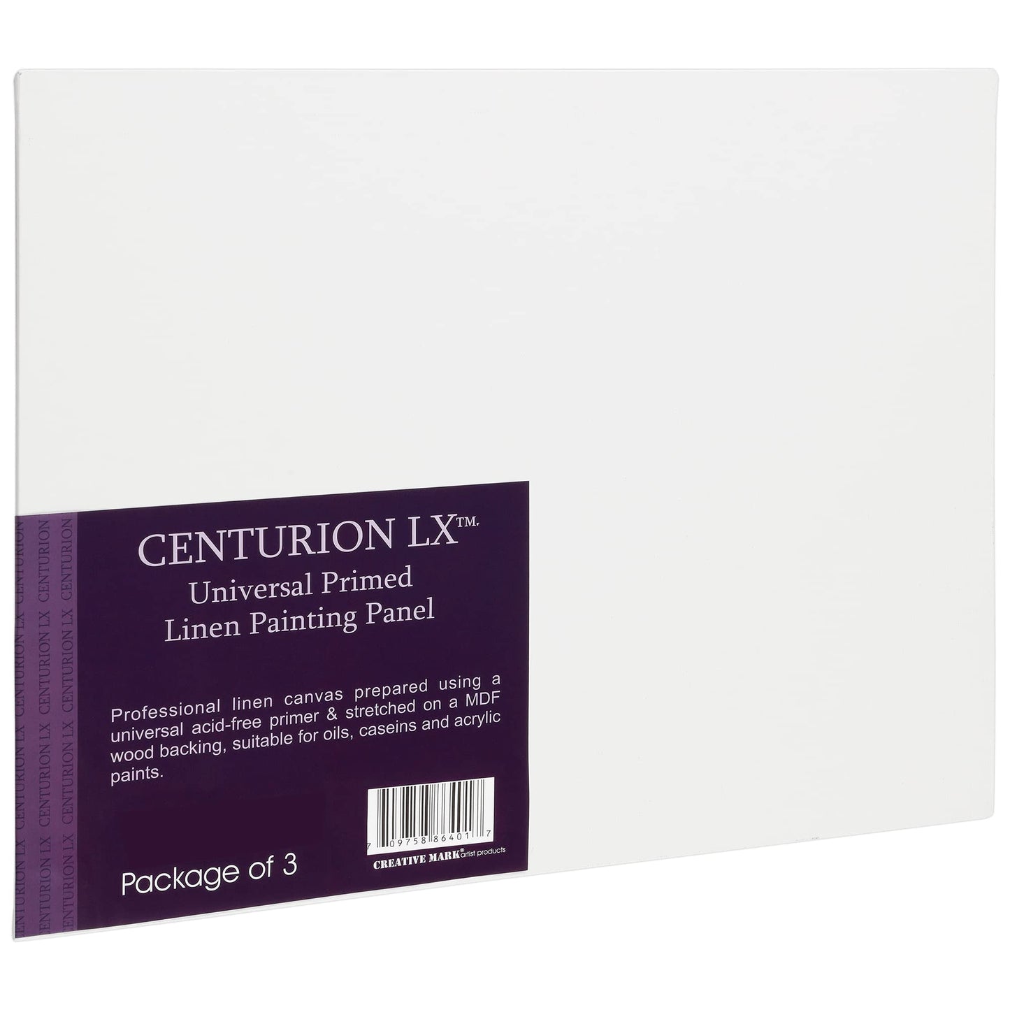 Centurion All-Media Primed Linen Panels - 16x20 3 Pack - 11oz Universal Primed Canvas Boards for Painting, Mounted on MDF Wood, Non-Warping, Ideal for Artists, Professionals, and Painters