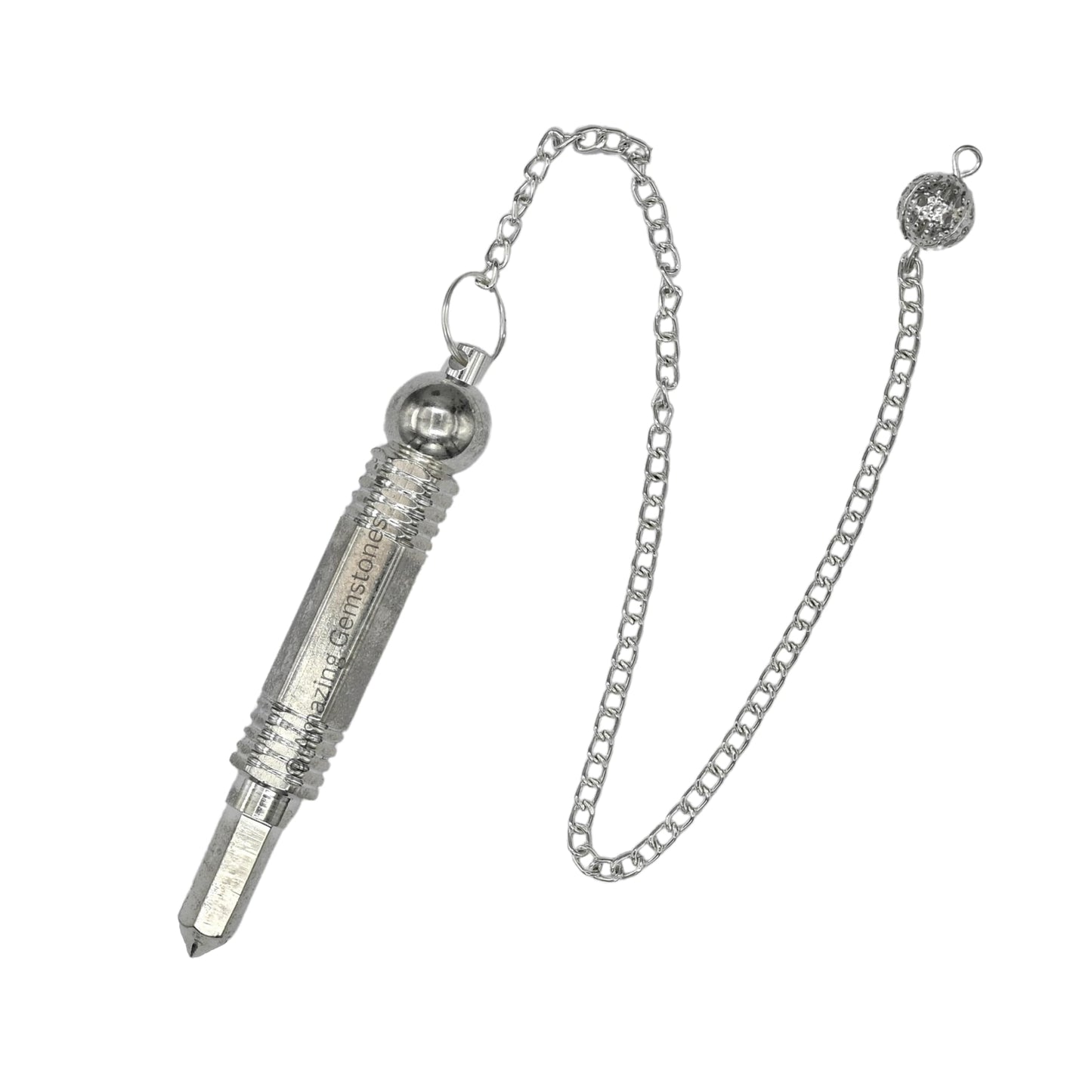 Amazing Gemstone Healing Metal Pendulums for Divination, Silver 3 Piece Openable Steel Copper Pendulum High Energy Pendulo de Bronce Pendulos de Mesa MP73