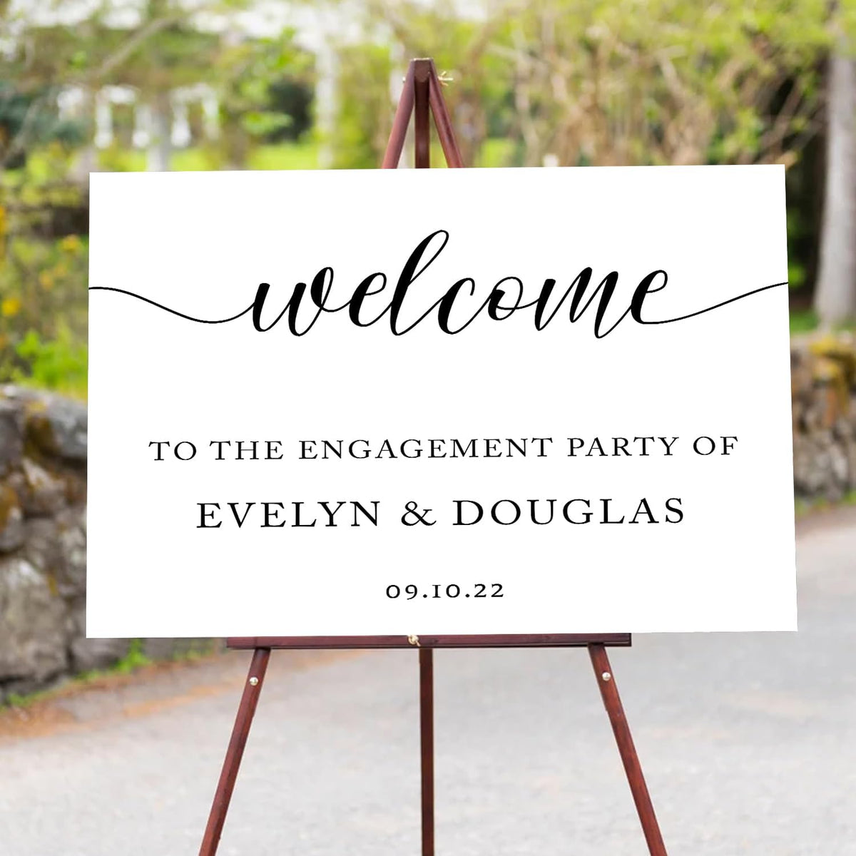 Welcome To Our Engagement Party Sign, Engagement Party Sign, Horizontal Engagement Sign, Welcome To Our Wedding Sign, Engagement Signs For A Party