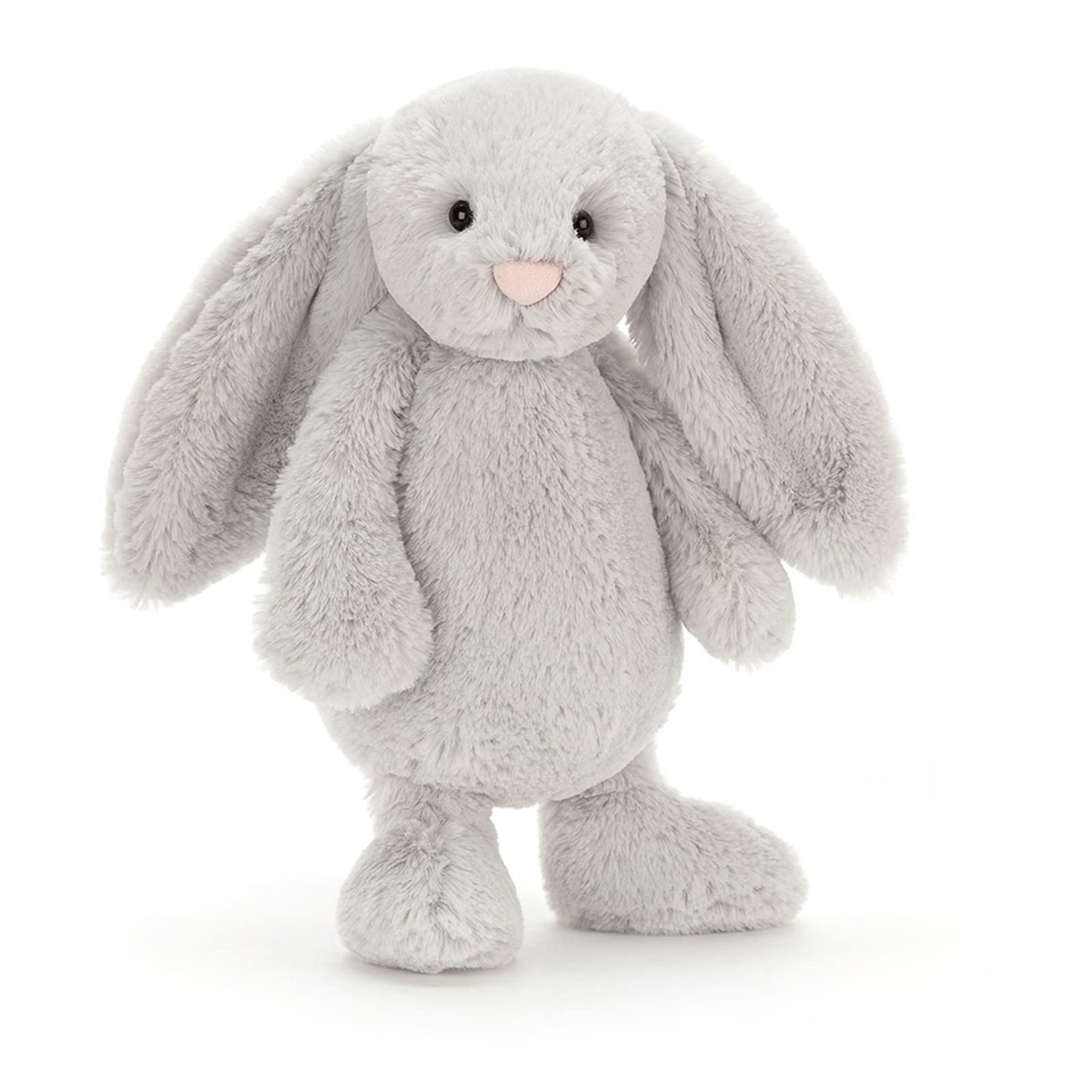 Jellycat Bashful Grey Bunny Stuffed Animal, Medium 12 inches - Rabbit and Bunny Plush Toy - Classic Children's Gift