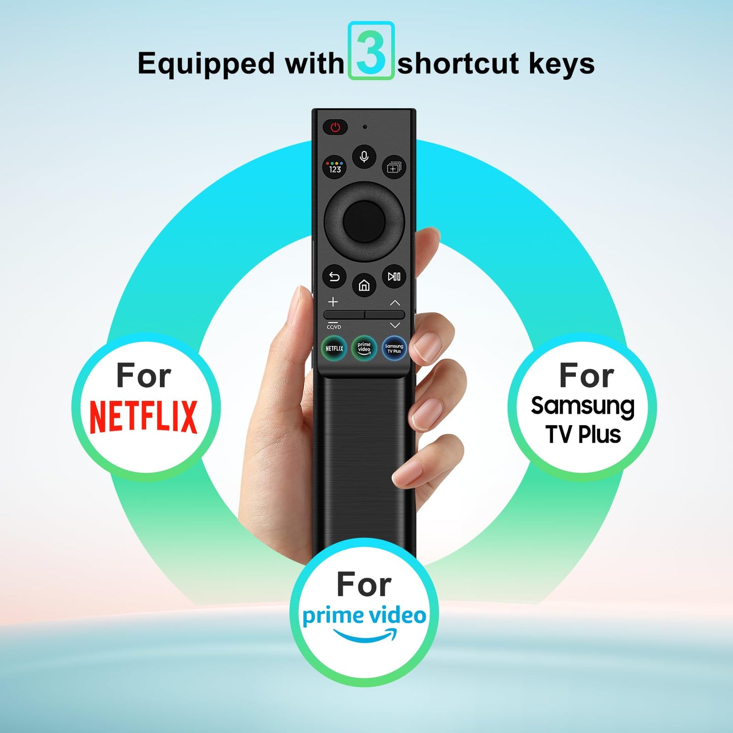 BN59-01357A BN59-01357F Solar TV Remote Replacement for Samsung Smart TV Remote Control with Voice and Rechargeable Solar,The Frame Neo QLED 4K/8K UHD Smart TVs