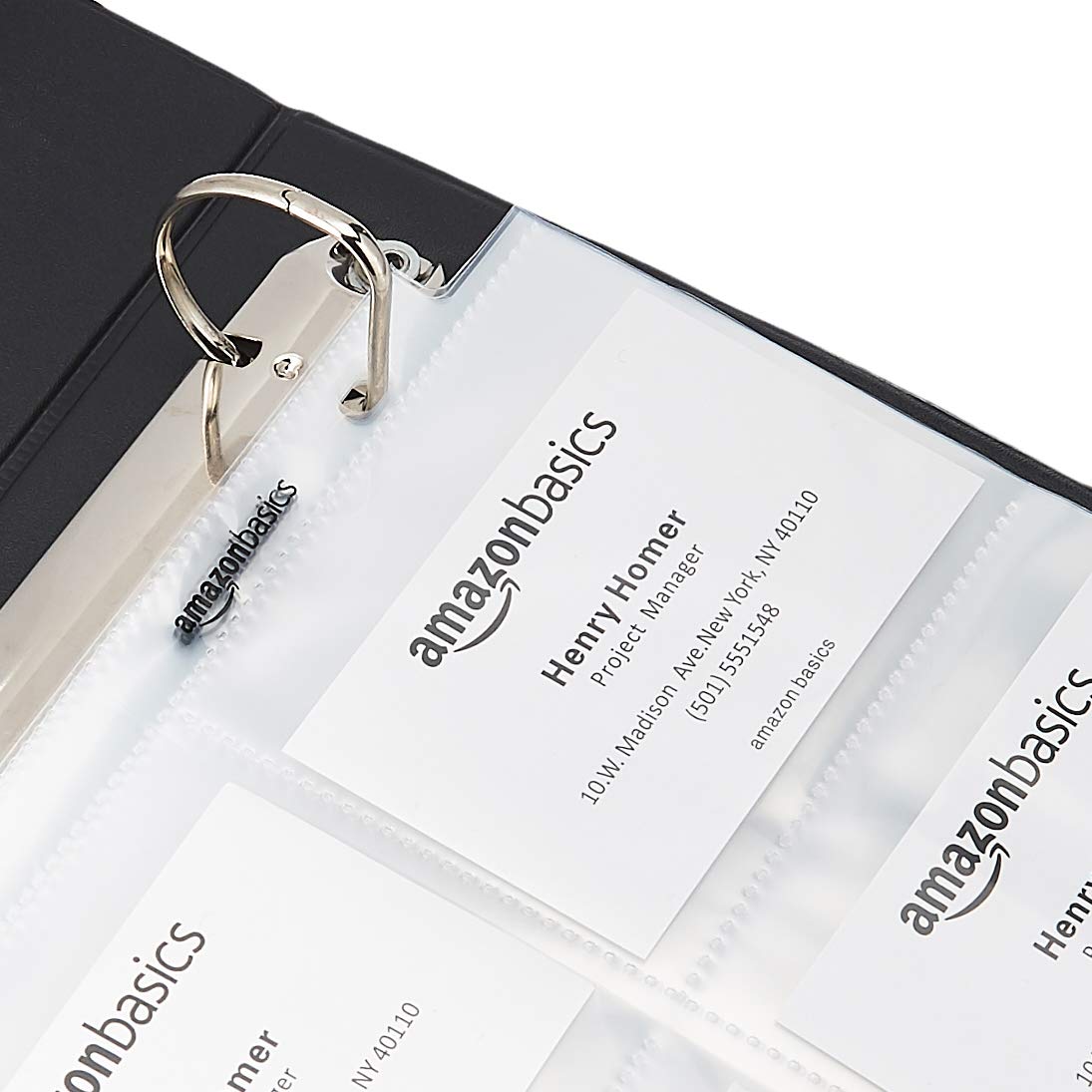 Amazon Basics 9-Sleeve Trading Card Protectors Binder Sheet for Storage and Protection, Top Loading, Transparent, 100-Pack