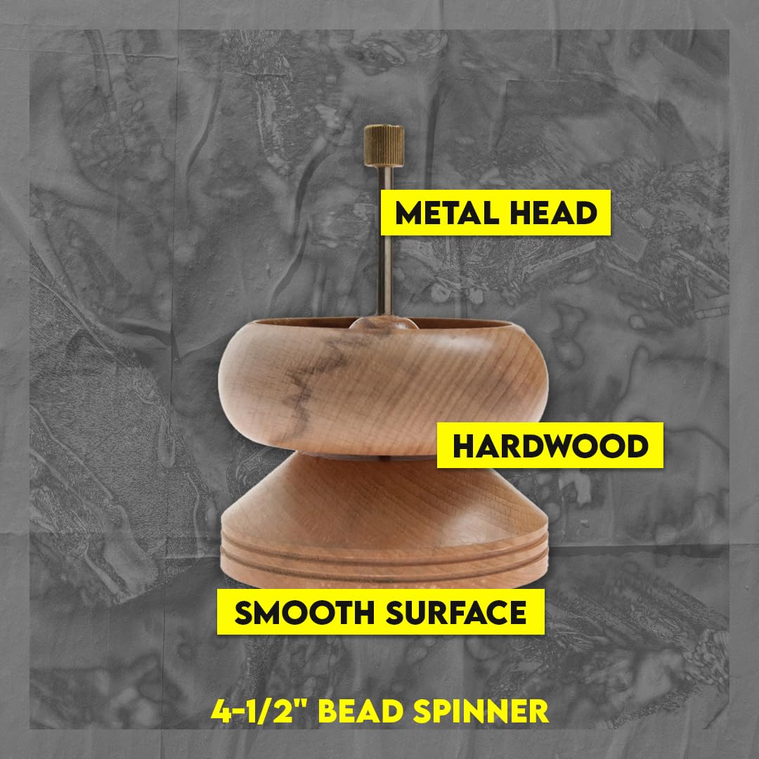 SE Standard Wooden Bead Spinners with Knob - Efficient Crafting Tool for Jewelry Making - JT-BS04
