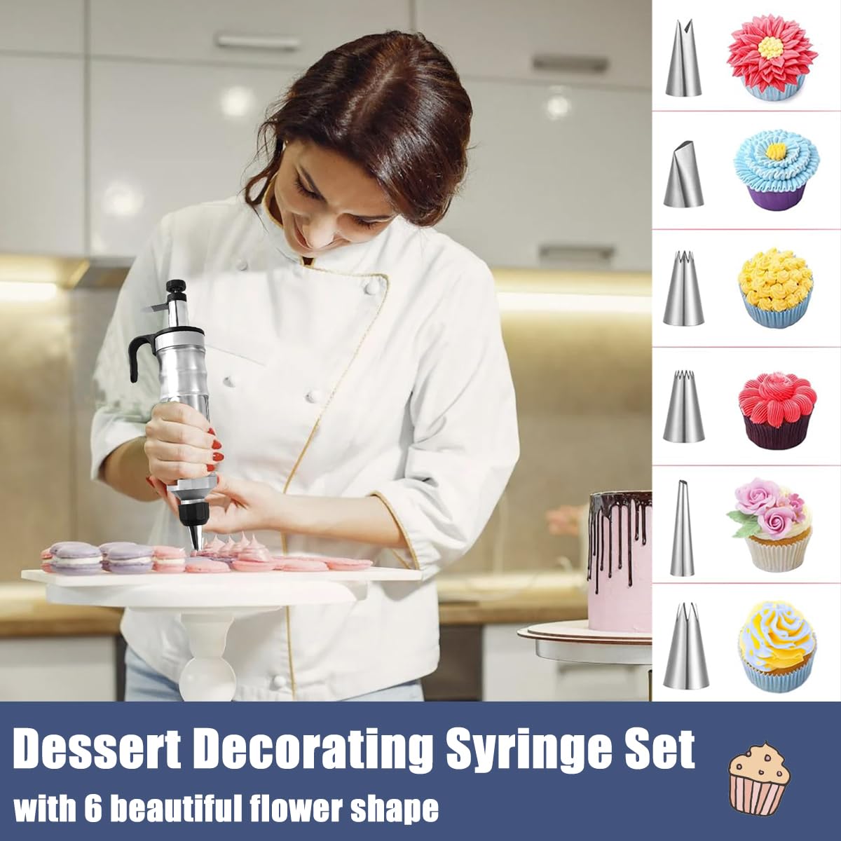 175PCS Icing Decoration Gun Set, Cake Decorating Kit with 48 Piping Tips, Baking Supplies, Icing Gun Kit, Frosting Piping Kit for Beginners, Cupcake, Baking kit, Cake Decorating Tool