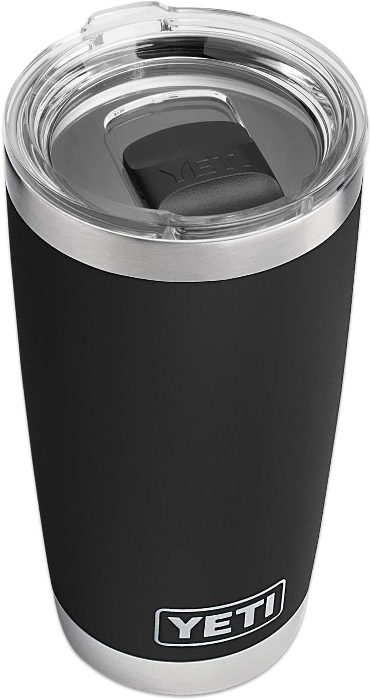 YETI Rambler 20 oz Tumbler, Stainless Steel, Vacuum Insulated with MagSlider Lid, Black