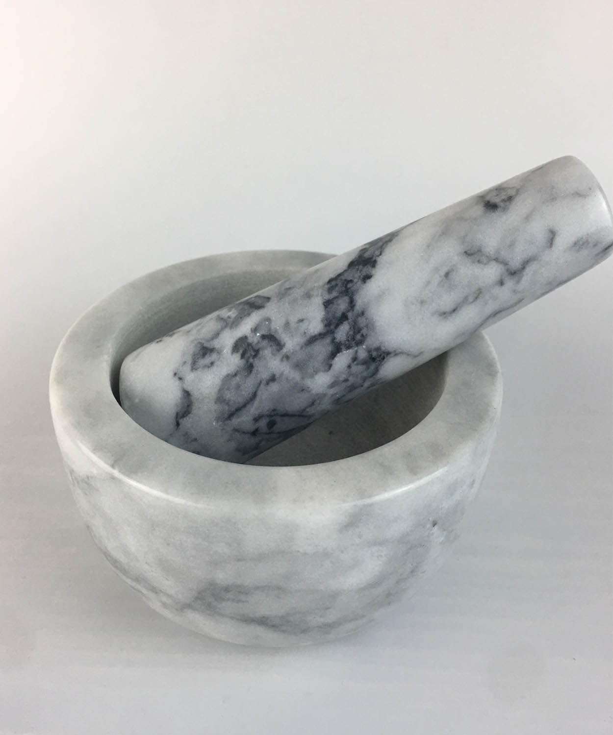 Marble Replacement Pestle only， 5.3 in (Only Pestle [Mortar is not Included]), Granite Pestle Replacement Light Gray White