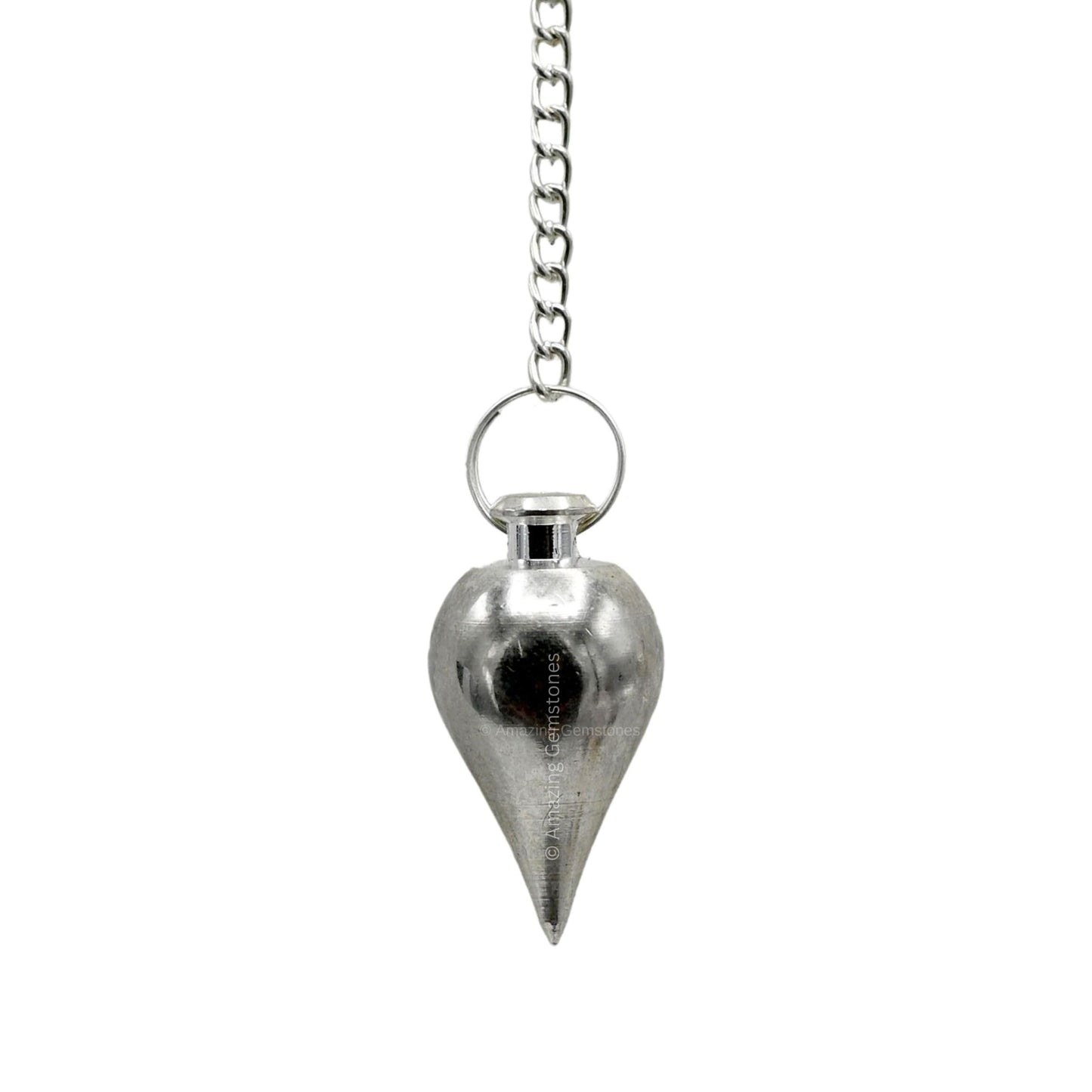 Amazing Gemstone Healing Metal Pendulums for Divination, Silver Cone Steel Copper Pendulum High Energy Pendulo de Bronce Pendulos de Mesa MP1
