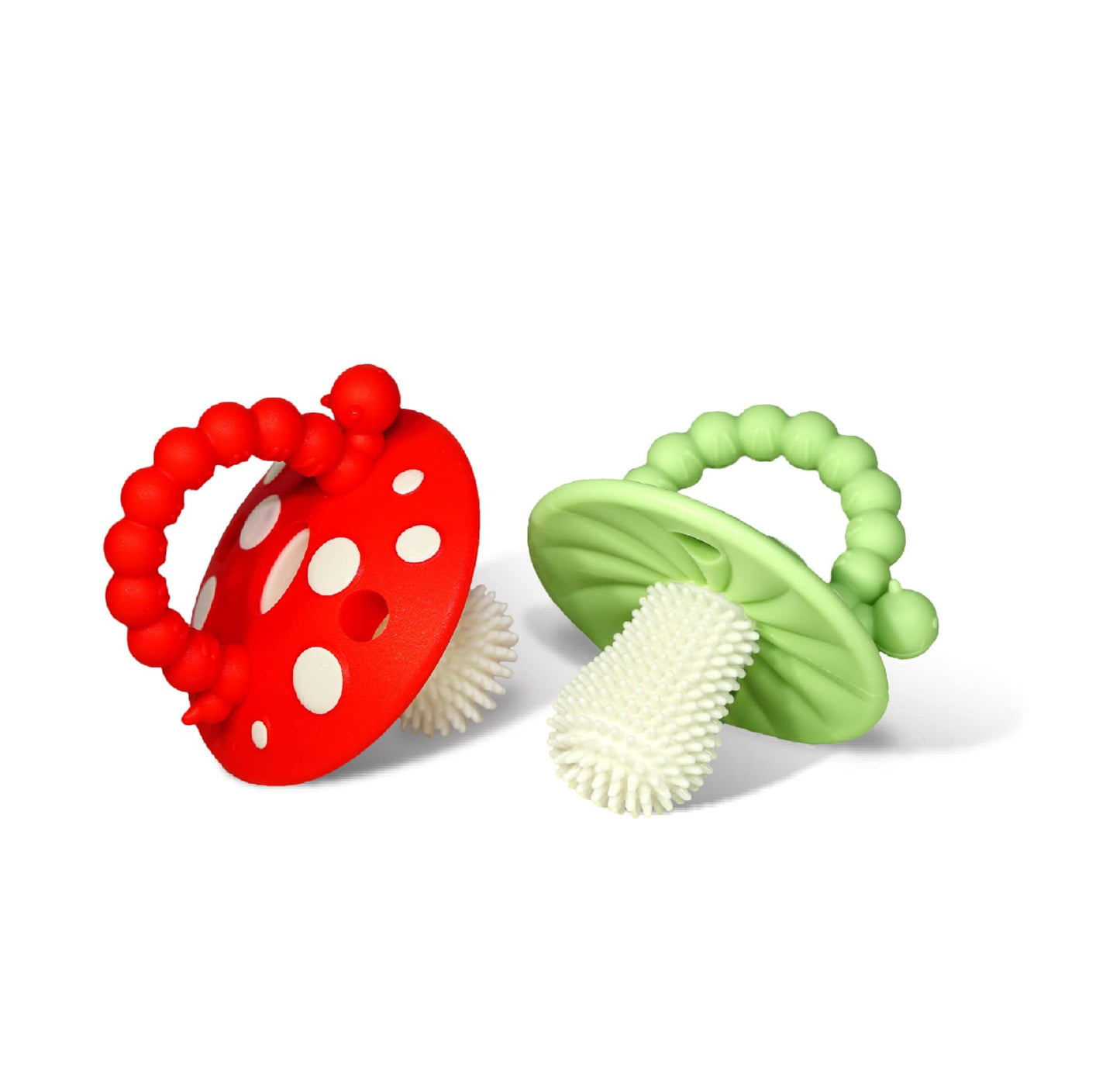 RaZbaby RaZberry and Chompy Teether for Teething Relief - BPA Free, Hand's Free Designed to Soothe Sore Gums and Teether - 2 of Each - 3M+