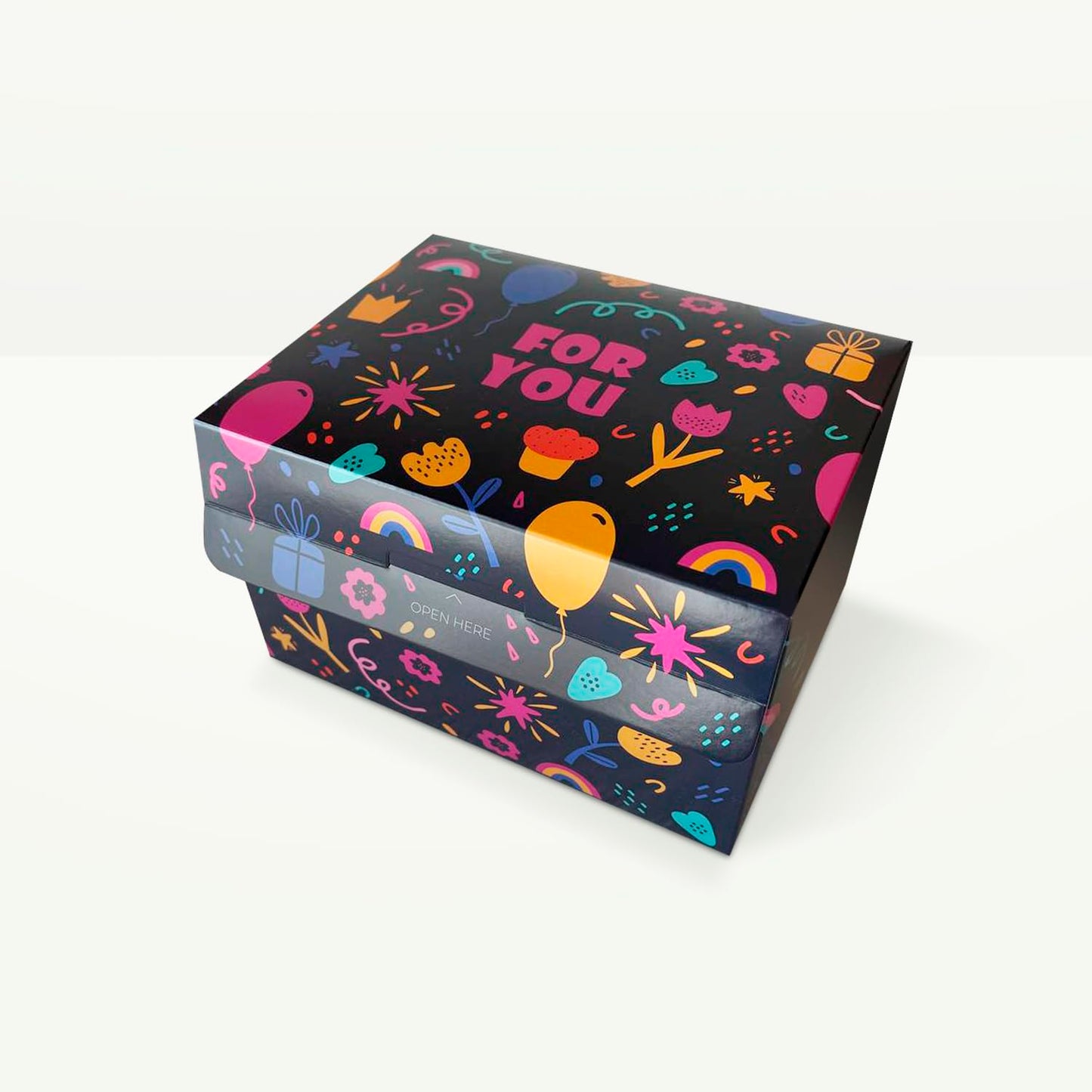 FETTIPOP Gift Box DIY, Gift Box Exploding Confetti (Rainbow Flowers) 7.1x5.5x4.3 inches, Birthday, Party, Father’s and Mother’s Day, Graduations, Anniversaries, Holidays, Any Occasion