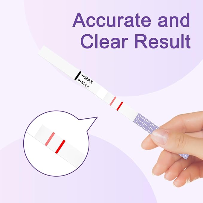 Ovulation Tests, Ovulation Test Strips for Women,50 Count Amazewell Ovulation Predictor Kit, Accurate Fertility Tests for Home, Individually Wrapped 5mm LH Strips with Cups