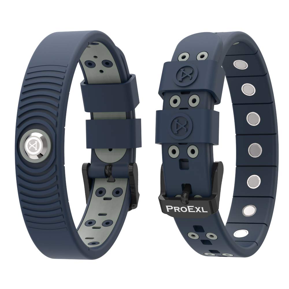 PROEXL 18 MAX Sports Magnetic Bracelet for Men - Waterproof - Breathable Strap - Super Strength - Blue Gray