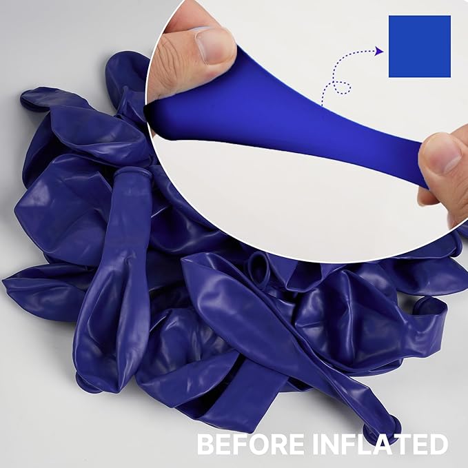 PartyWoo Royal Blue Balloons 85pcs Different Sizes Pack of 18 12 10 5 Inch Dark Blue Balloon Arch Kit for Baby Shower Gender Reveal Graduation Under The Sea Birthday Party Decorations Blue-Y59