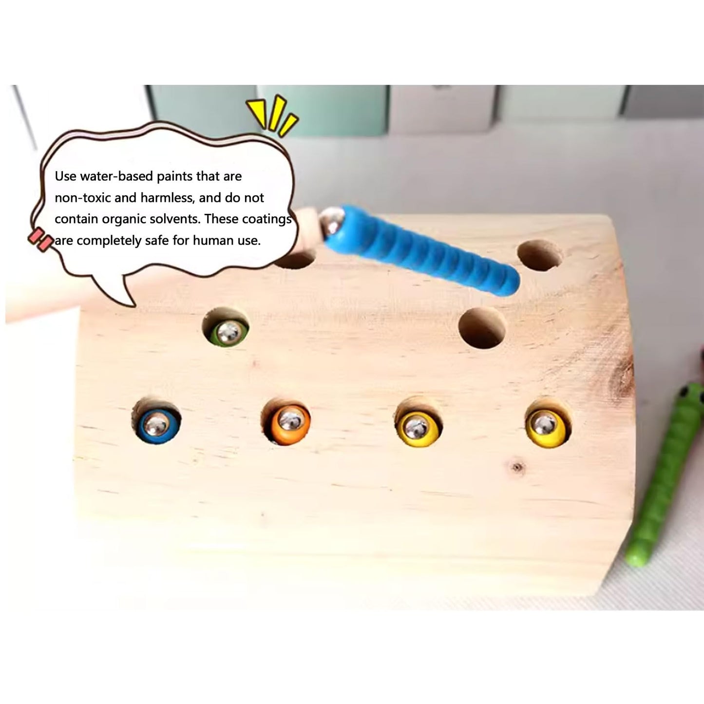 lstyty Montessori Children's Multi-Functional Toys Fishing Magnetic Bug-Catching Game Early Education Smart Baby Toys