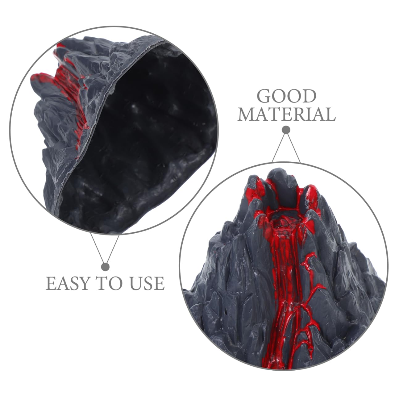 Toyvian Realistic Volcano Model Toy, 2.76inch Simulation Lava Volcano Figure for Science Projects School Dioramas Miniature Landscape Ornament Cake Toppers Educational Science Kit for Kids