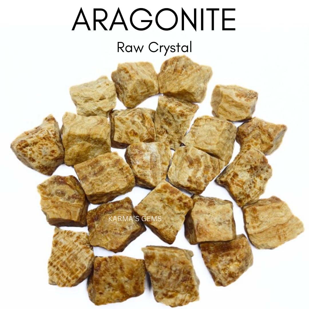 Crystals, Rocks, Jade, Crystals and Healing Stones, Witchcraft Supplies, Healing Crystals, Stones, Healing Stones, Rock Collection, Agate, Raw Stones (Aragonite, 2 Pcs)