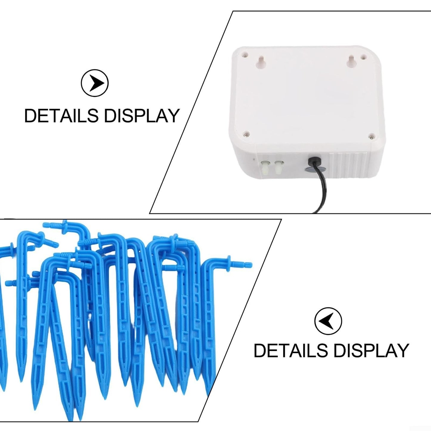 FABULETTA Automated Plant Watering System Drip Irrigation Kit for 15 Pots Customizable Timers Dual Modes Indoor Outdoor Use Adjustable Duration DIY Setup White Black