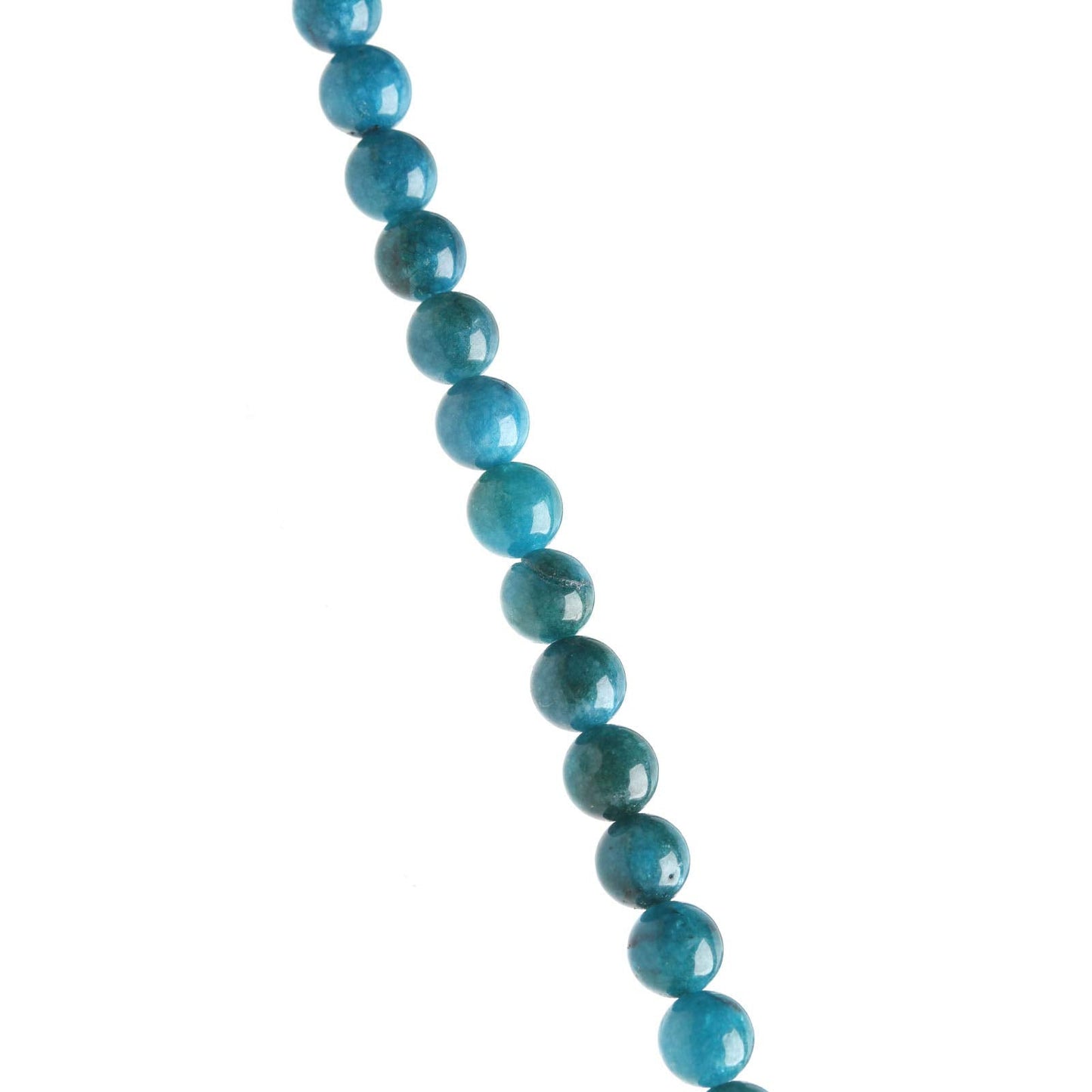 Filluck Natural Stone Beads Blue Apatite 8mm Polished Round Smooth Gemstone Beads for Jewelry Making 15 Inch(Blue Apatite,8mm)